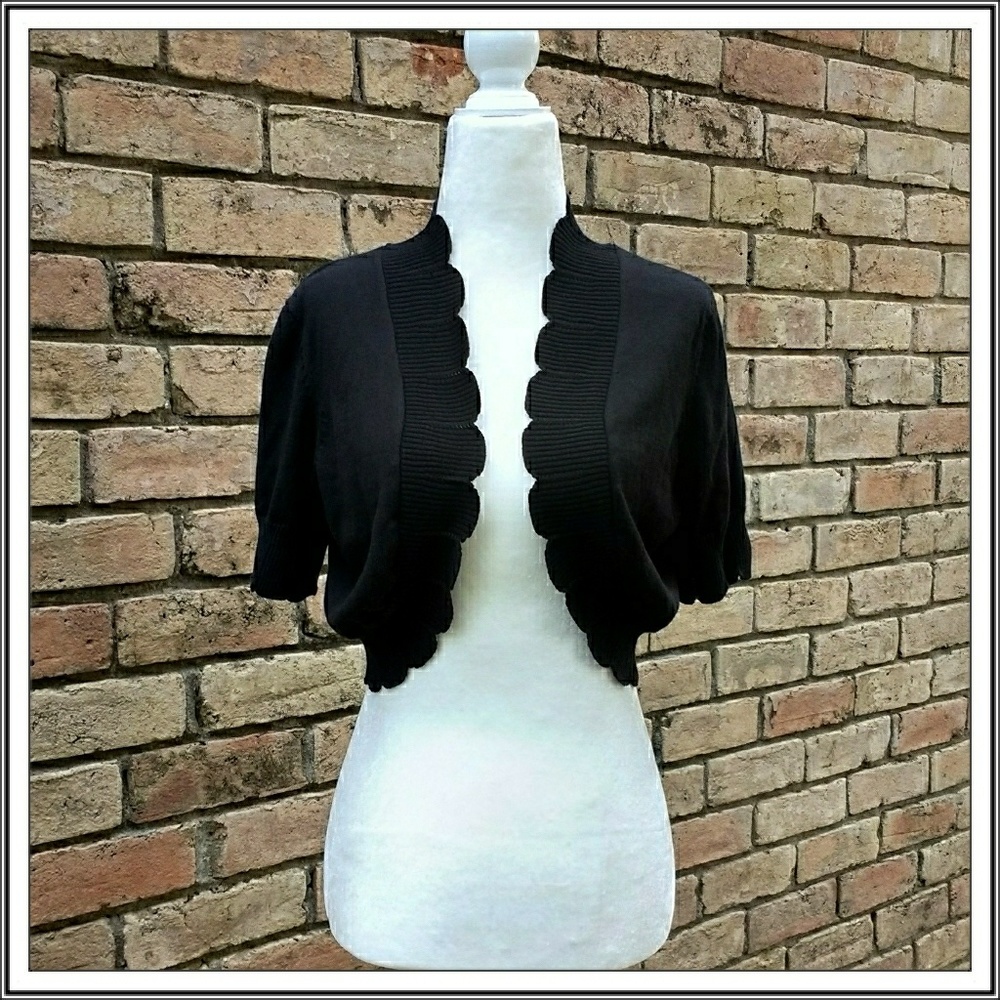 Elle Black Knit Short Cardigan